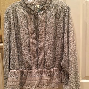 Free People beaded peplum blouse just make an offer !!!